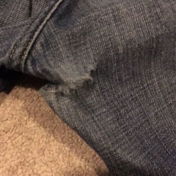 74AMK Distressed Blue Boot Cut Jeans - Picture 6 of 6